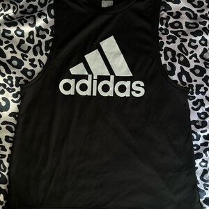 Adidas Black and White Jersey Tank